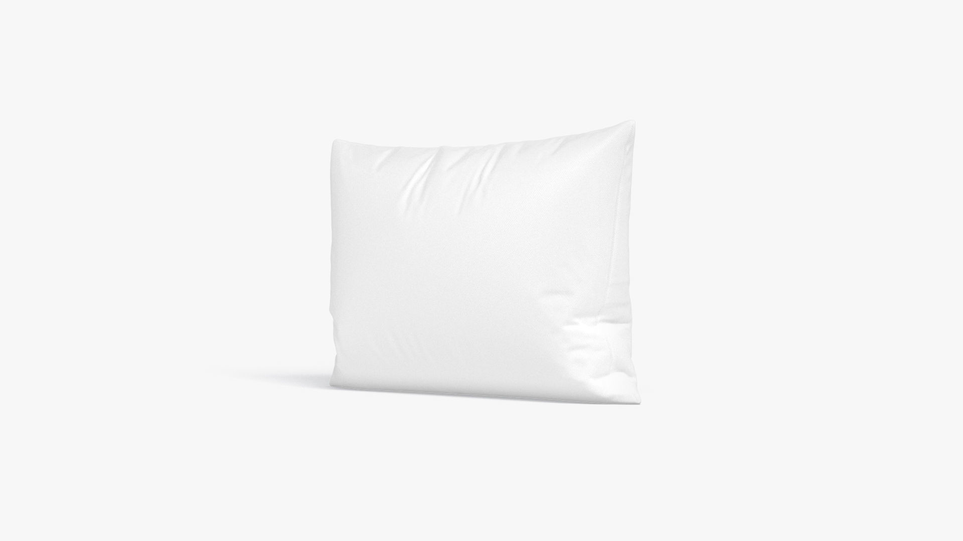 Rectangular Bed Pillow Stand - sleeping cushion Low-poly 3D model_4