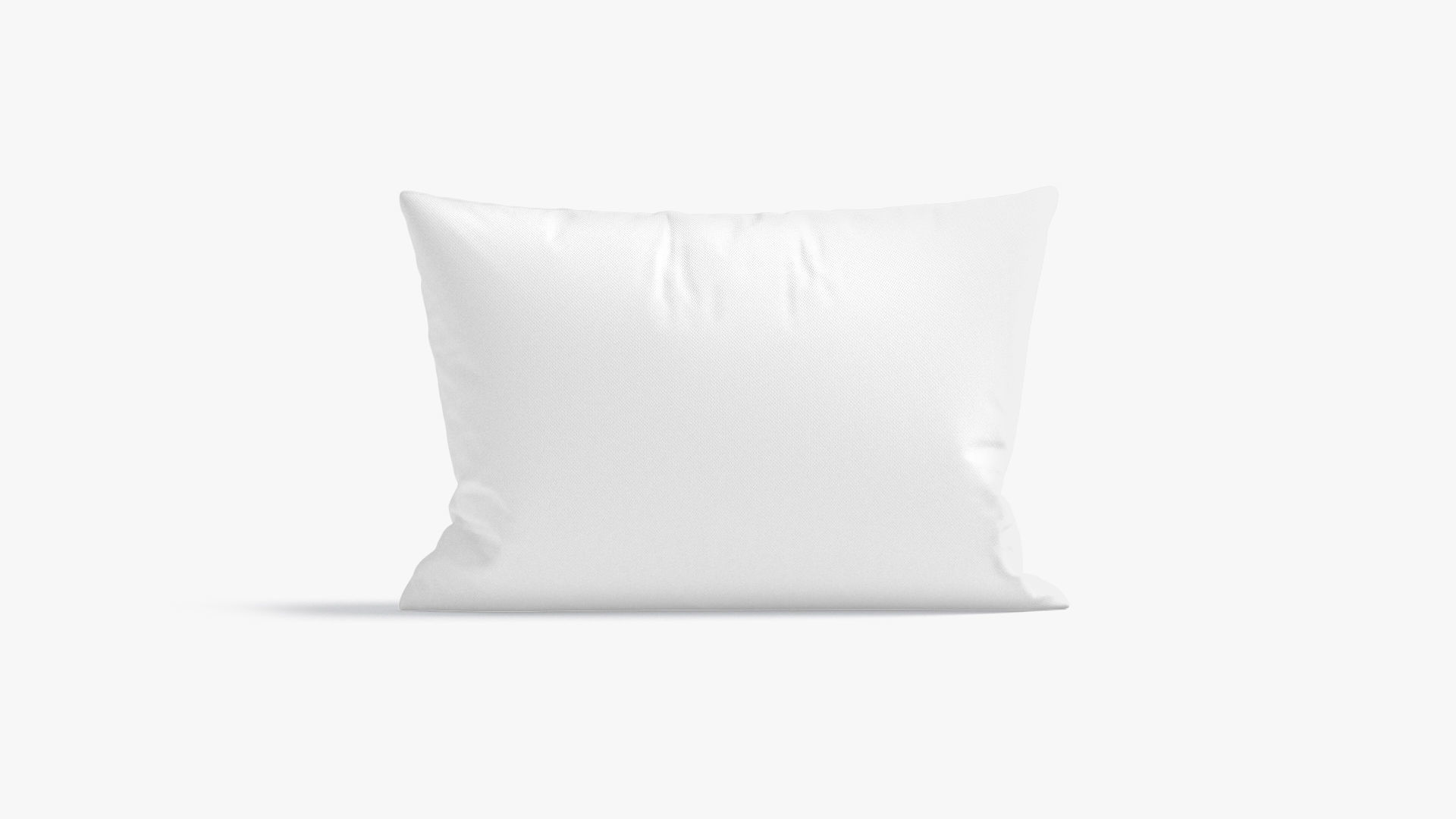Rectangular Bed Pillow Stand - sleeping cushion Low-poly 3D model_3