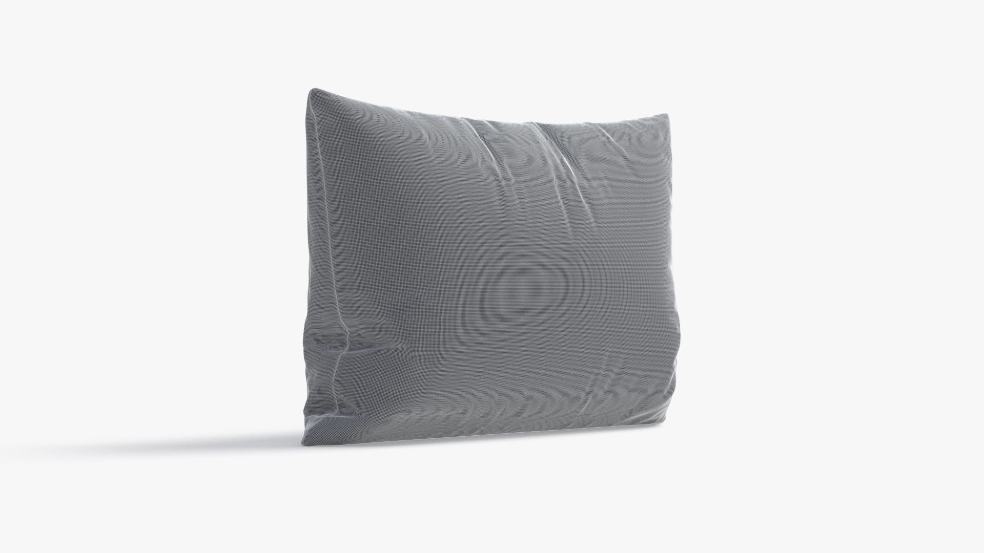 Rectangular Bed Pillow Stand - sleeping cushion Low-poly 3D model_8