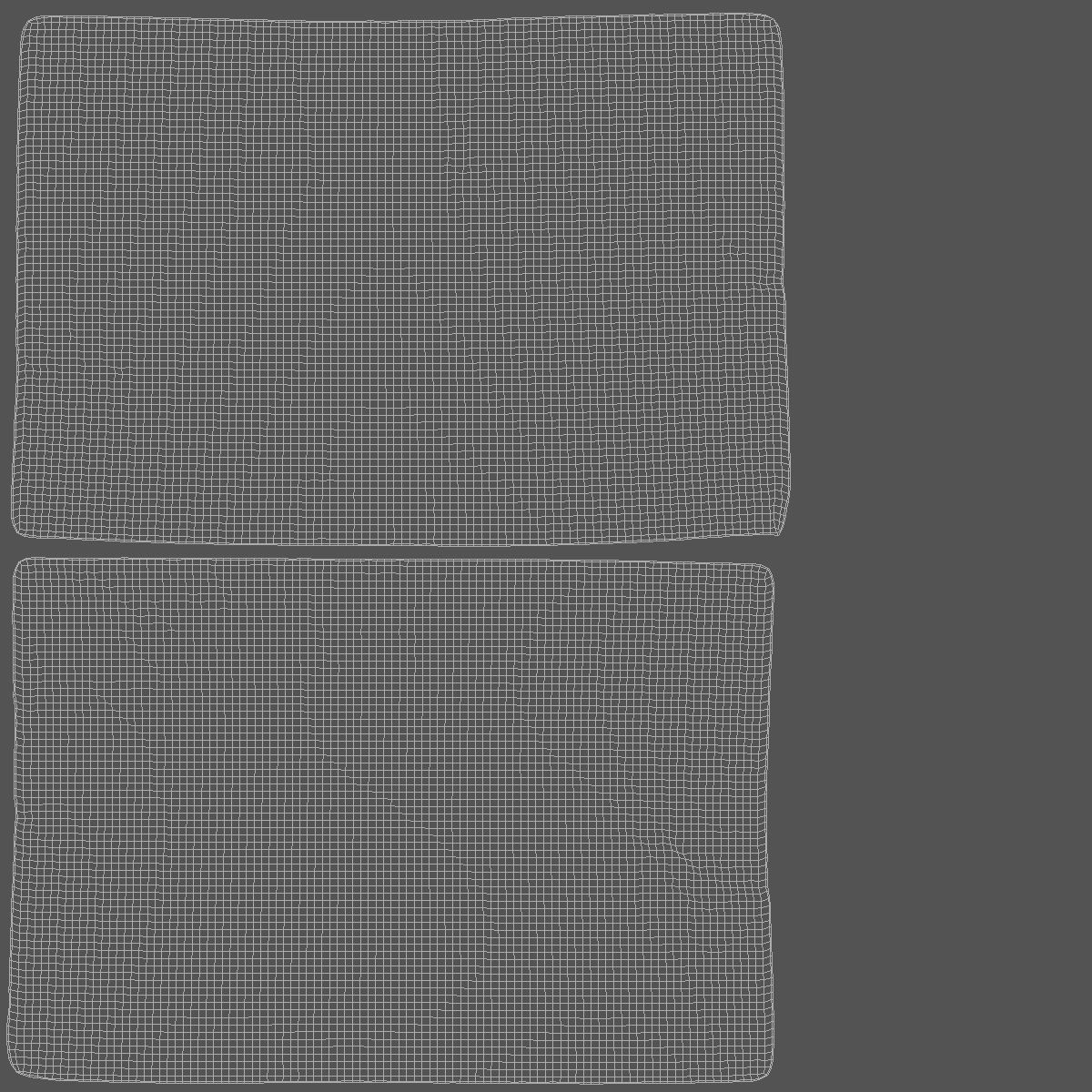 Rectangular Bed Pillow Stand - sleeping cushion Low-poly 3D model_5