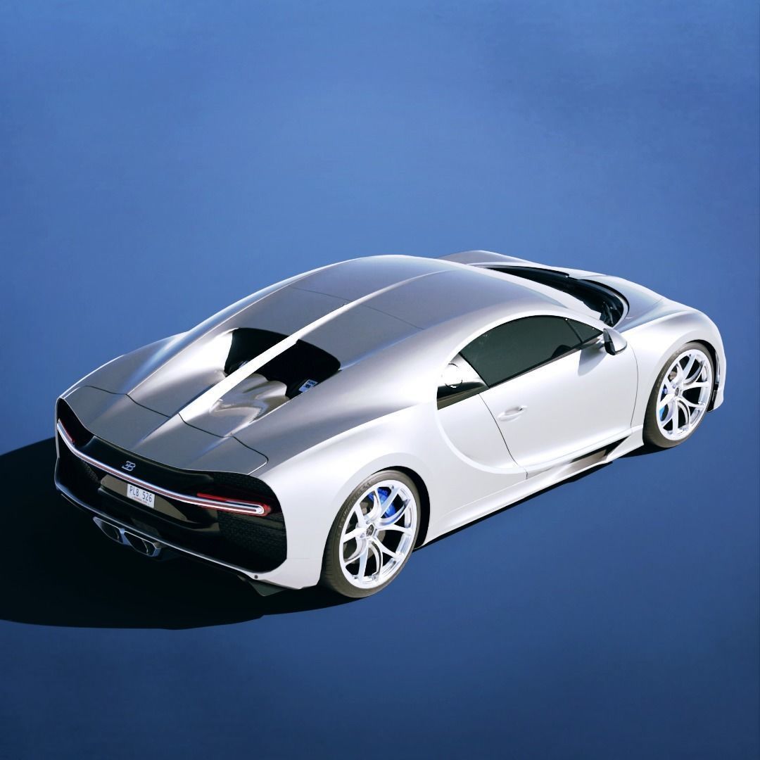 Bugatti Chiron 2016 Low-poly 3D model_2
