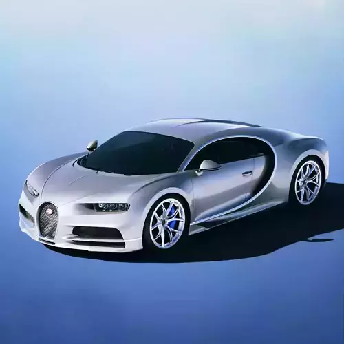 Bugatti Chiron 2016  Low-poly 3D model