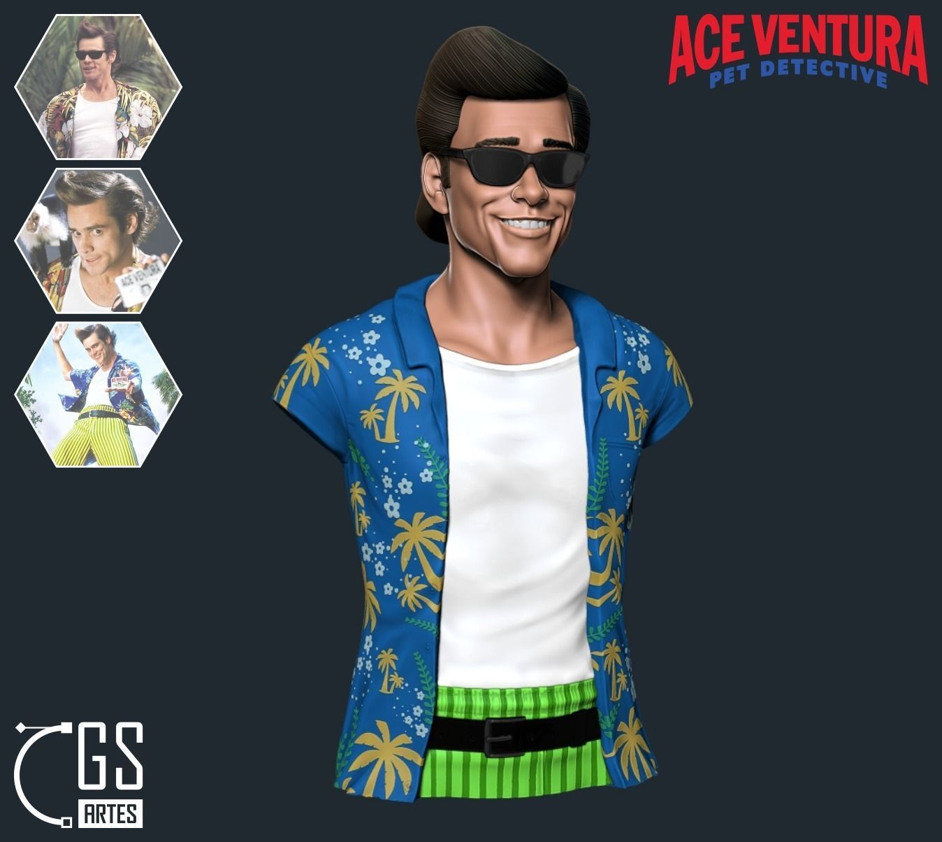 ACE VENTURA - JIM CARREY 3D print model_4