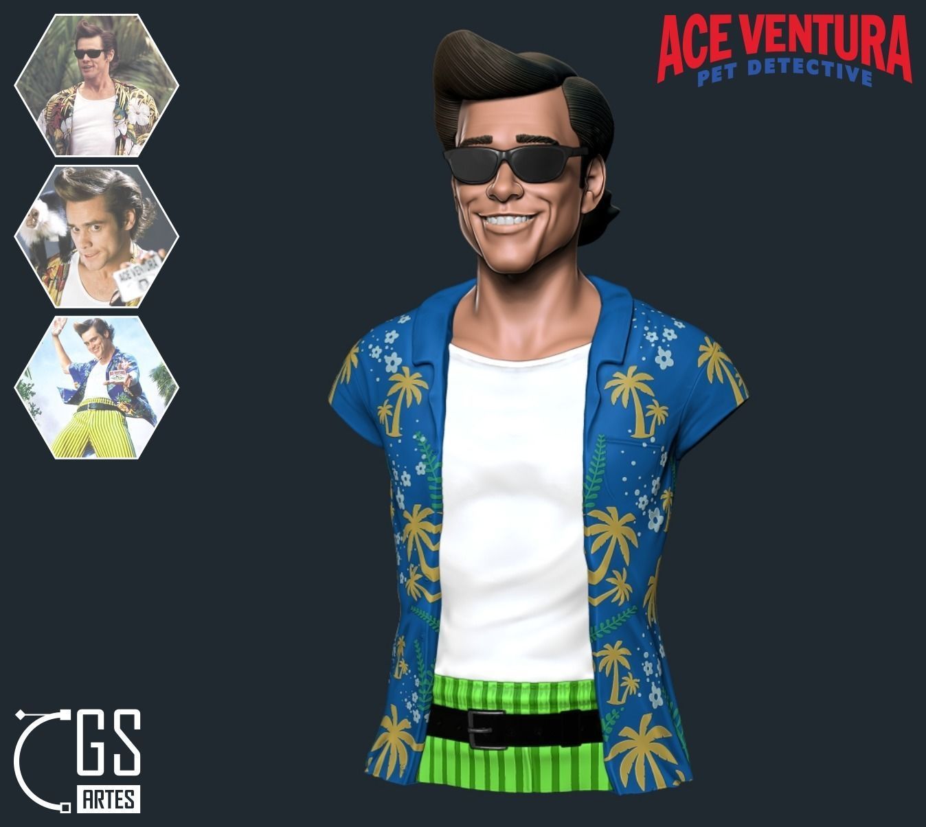 ACE VENTURA - JIM CARREY 3D print model_7
