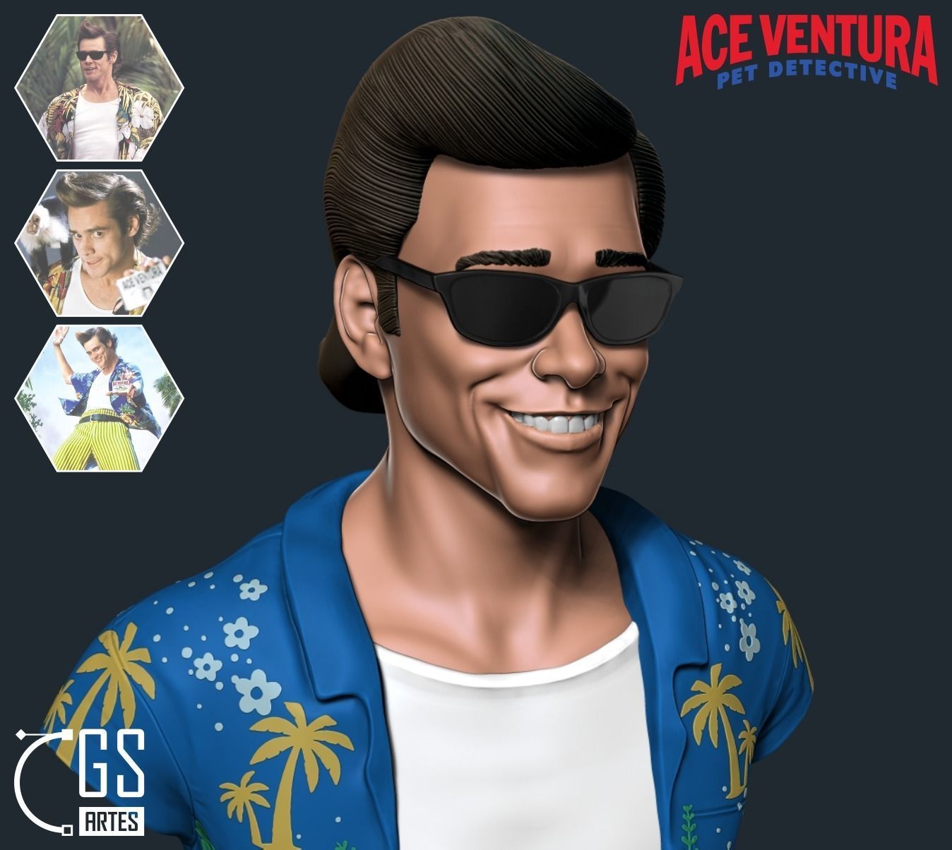 ACE VENTURA - JIM CARREY 3D print model_8