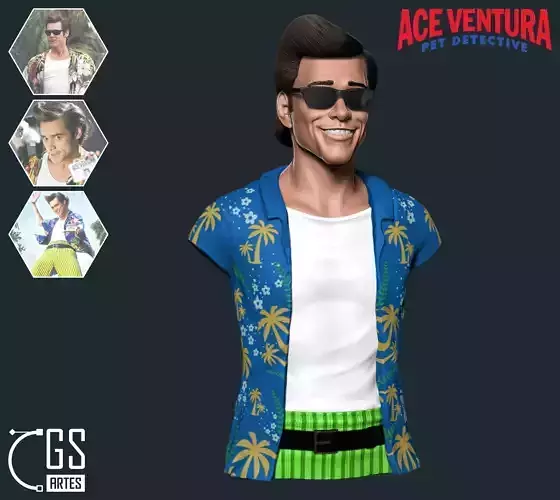 ACE VENTURA - JIM CARREY 3D print model