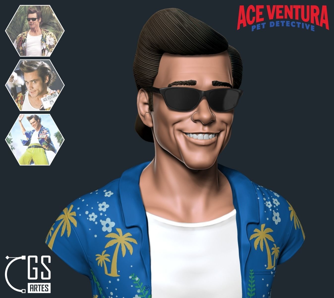 ACE VENTURA - JIM CARREY 3D print model_9