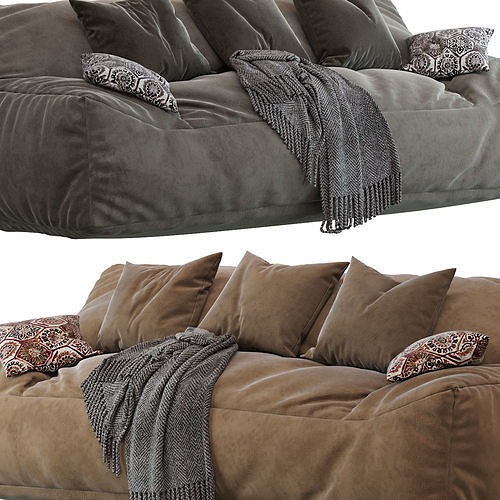 Big Joe Lux Large Bean sofa 3D model 4