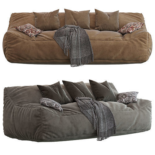 Big Joe Lux Large Bean sofa 3D model 2