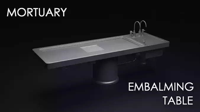 Mortuary Embalming Table 3D model