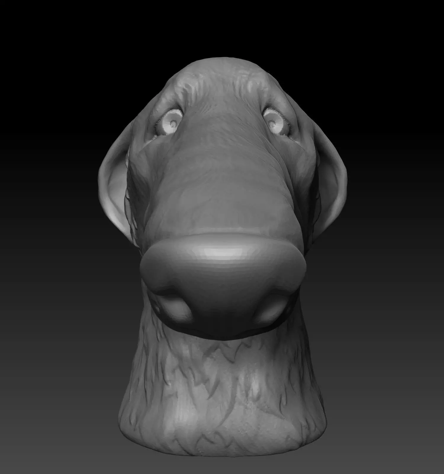 Borzoi Meme Dog head 3D print model_0