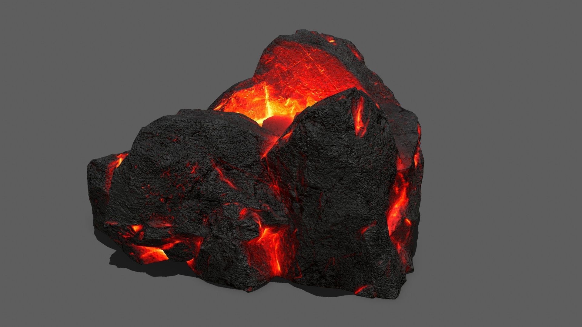 Volcanic Stair Low-poly 3D model_3