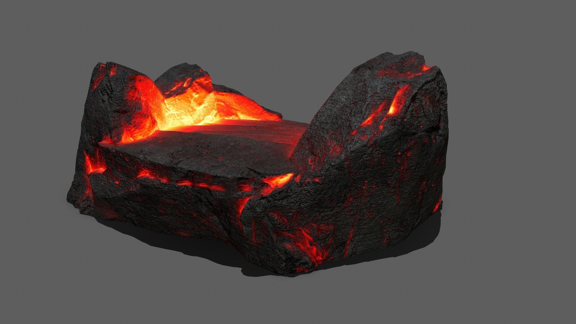 Volcanic Stair Low-poly 3D model_5