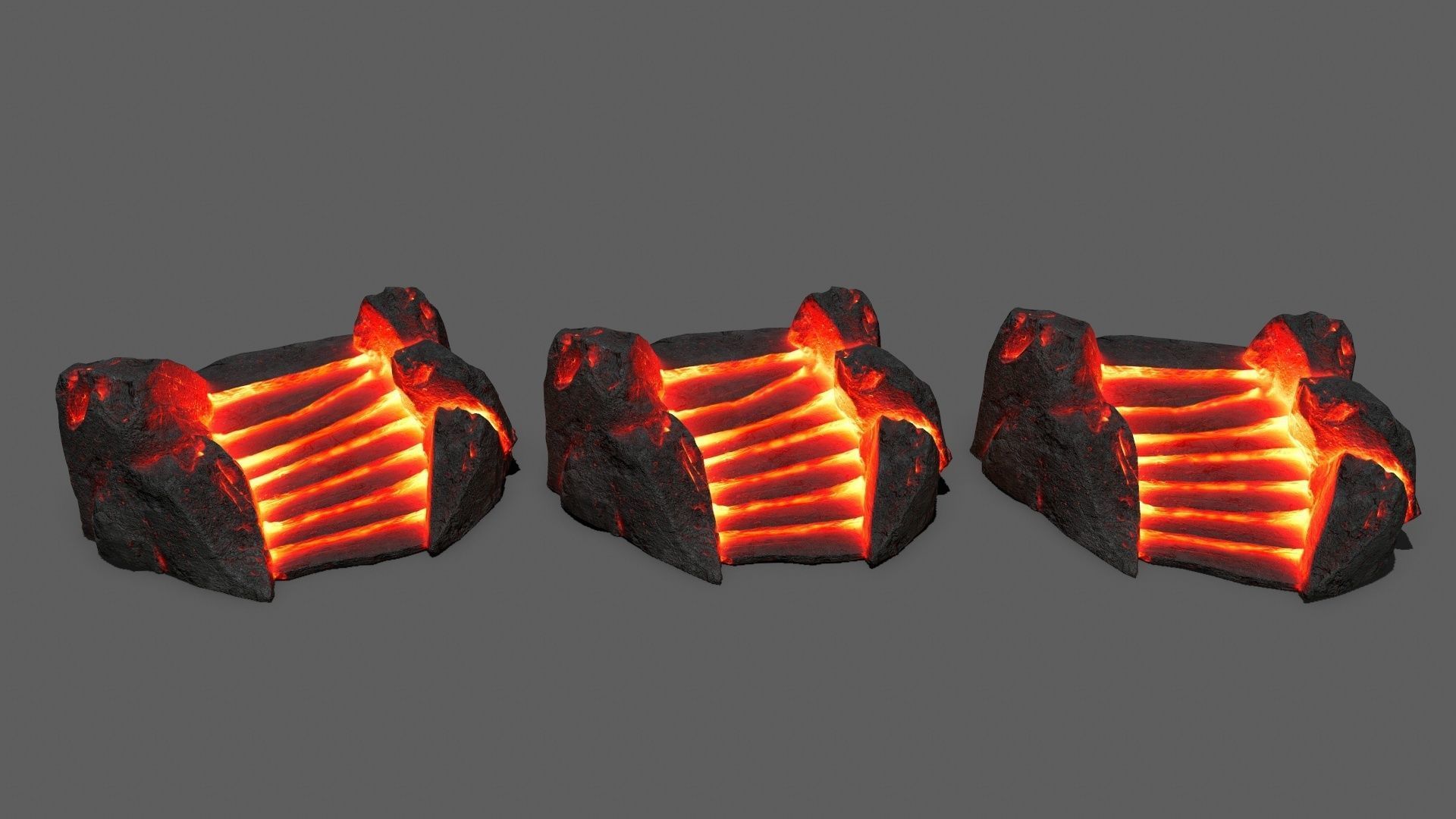 Volcanic Stair Low-poly 3D model_11