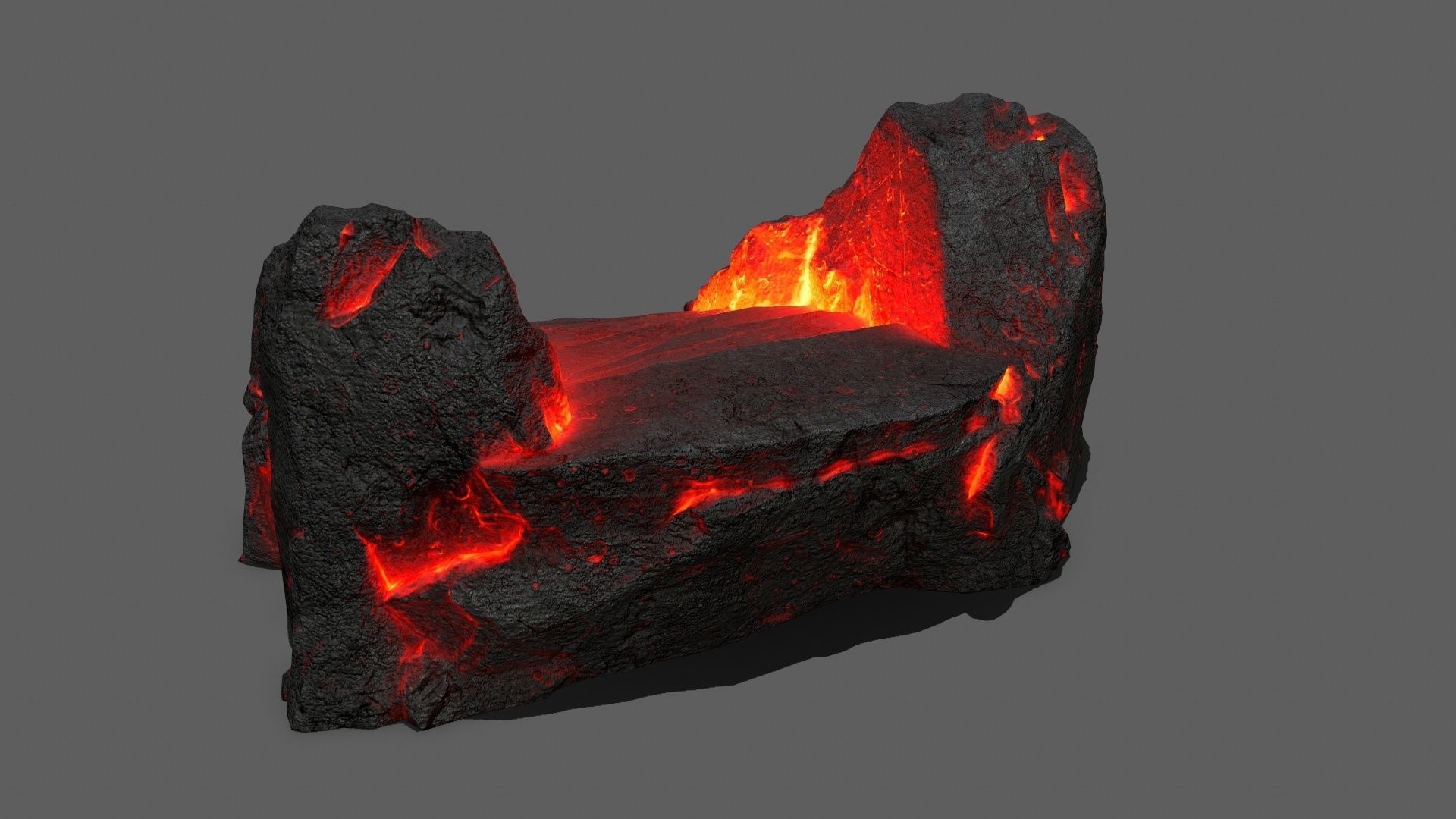 Volcanic Stair Low-poly 3D model_4