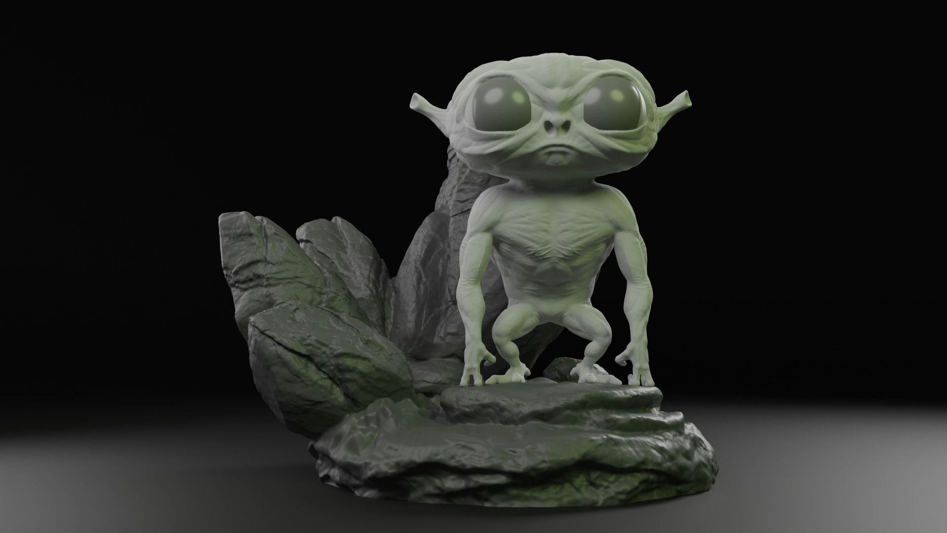 alien Dwarf Low-poly 3D model_3