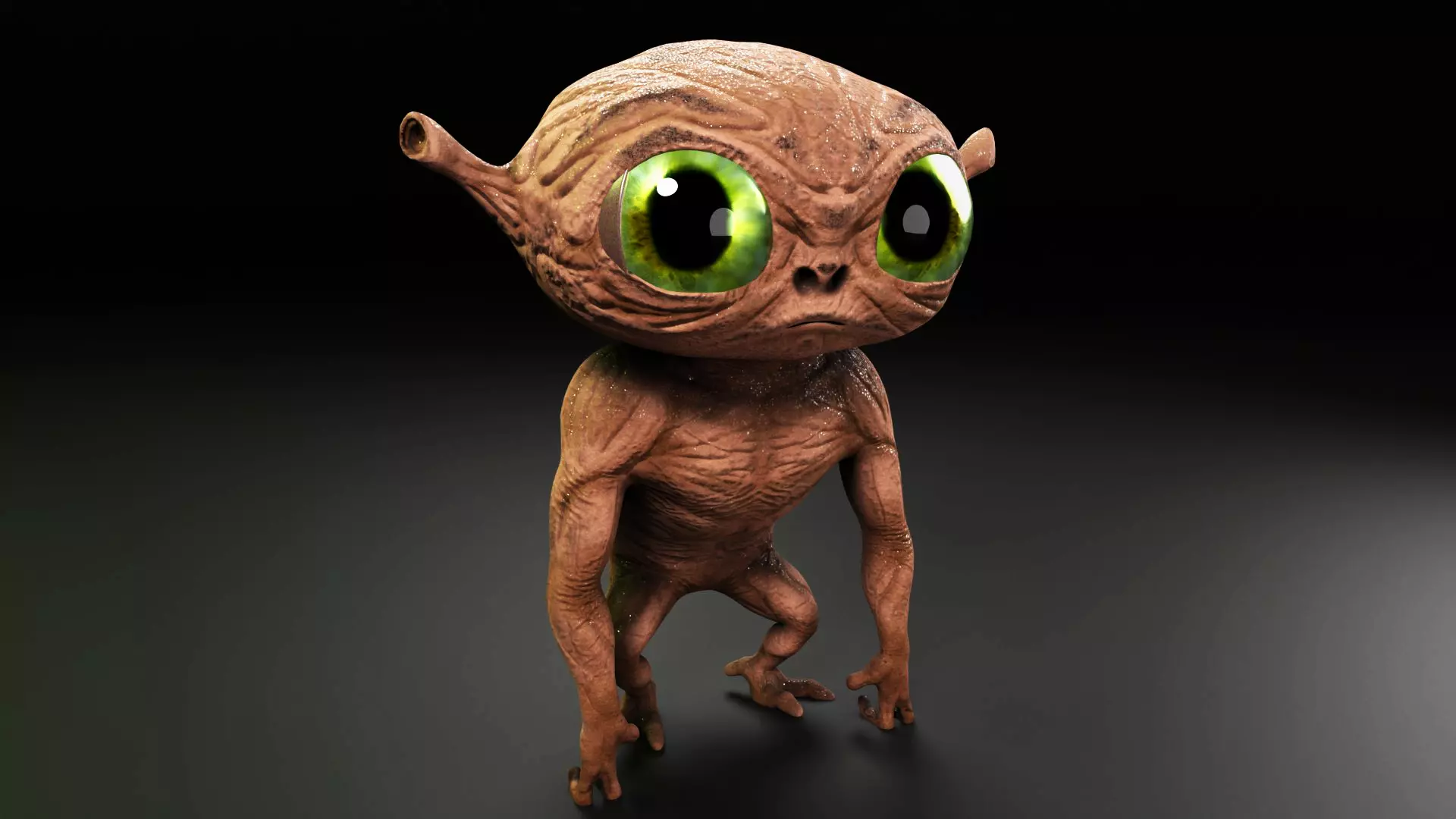 alien Dwarf Low-poly 3D model_0