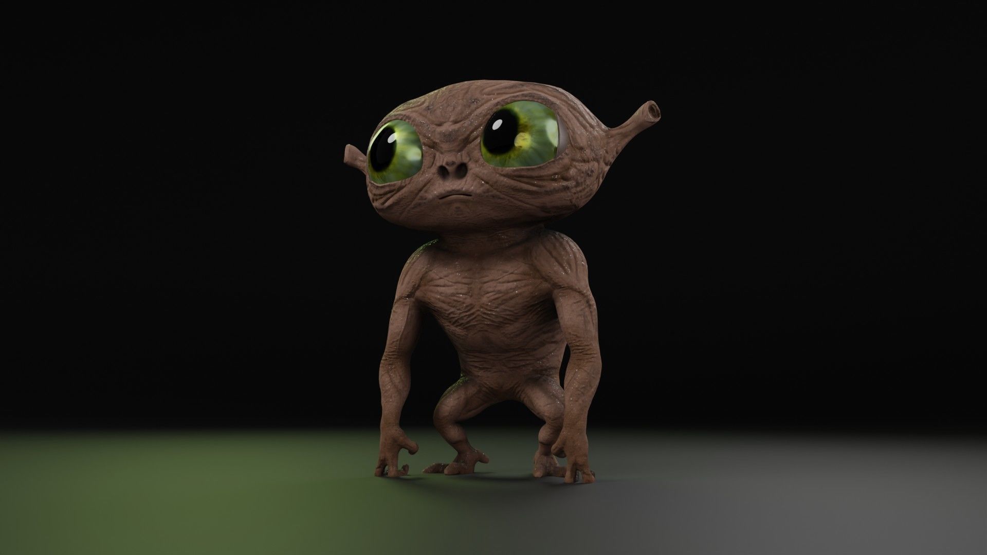 alien Dwarf Low-poly 3D model_1