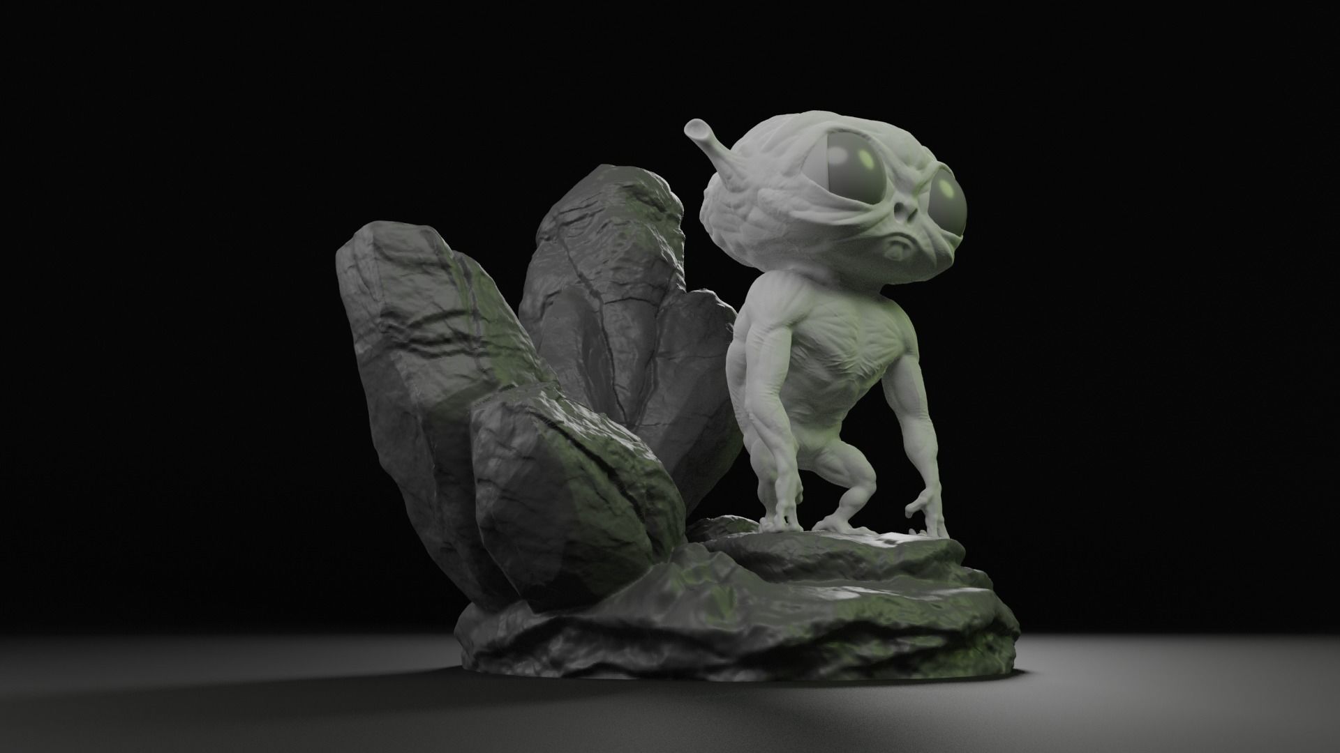 alien Dwarf Low-poly 3D model_4