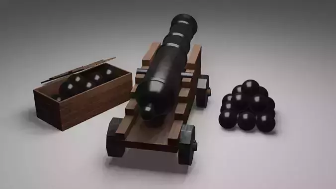 cannon with balls