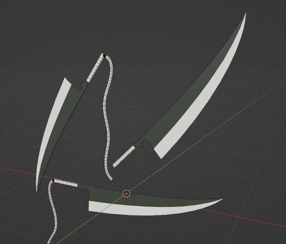 Anime sword Zangetsu Free 3D model_25