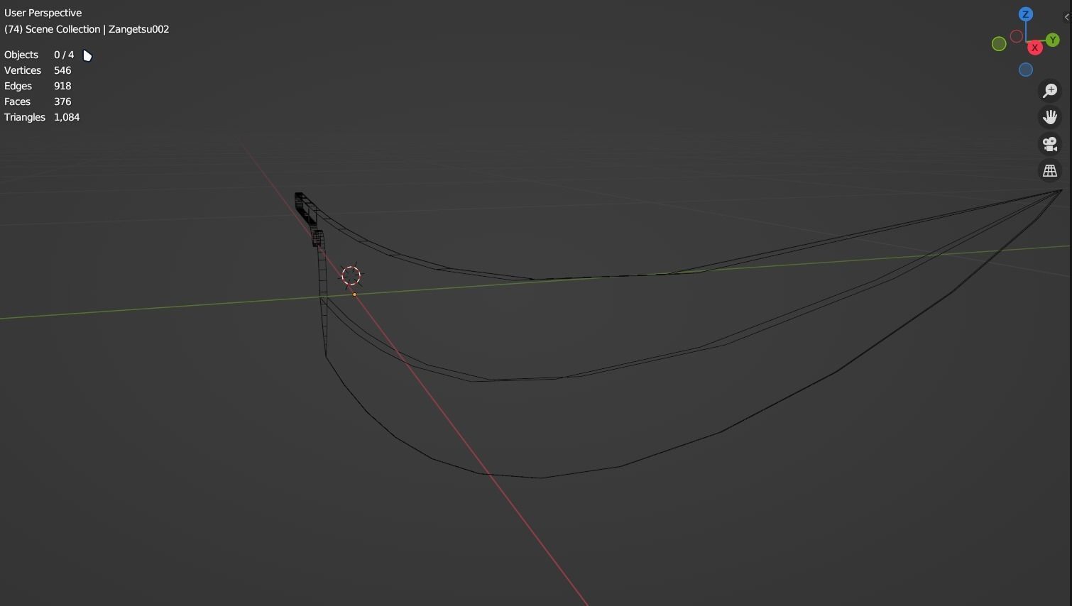 Anime sword Zangetsu Free 3D model_18