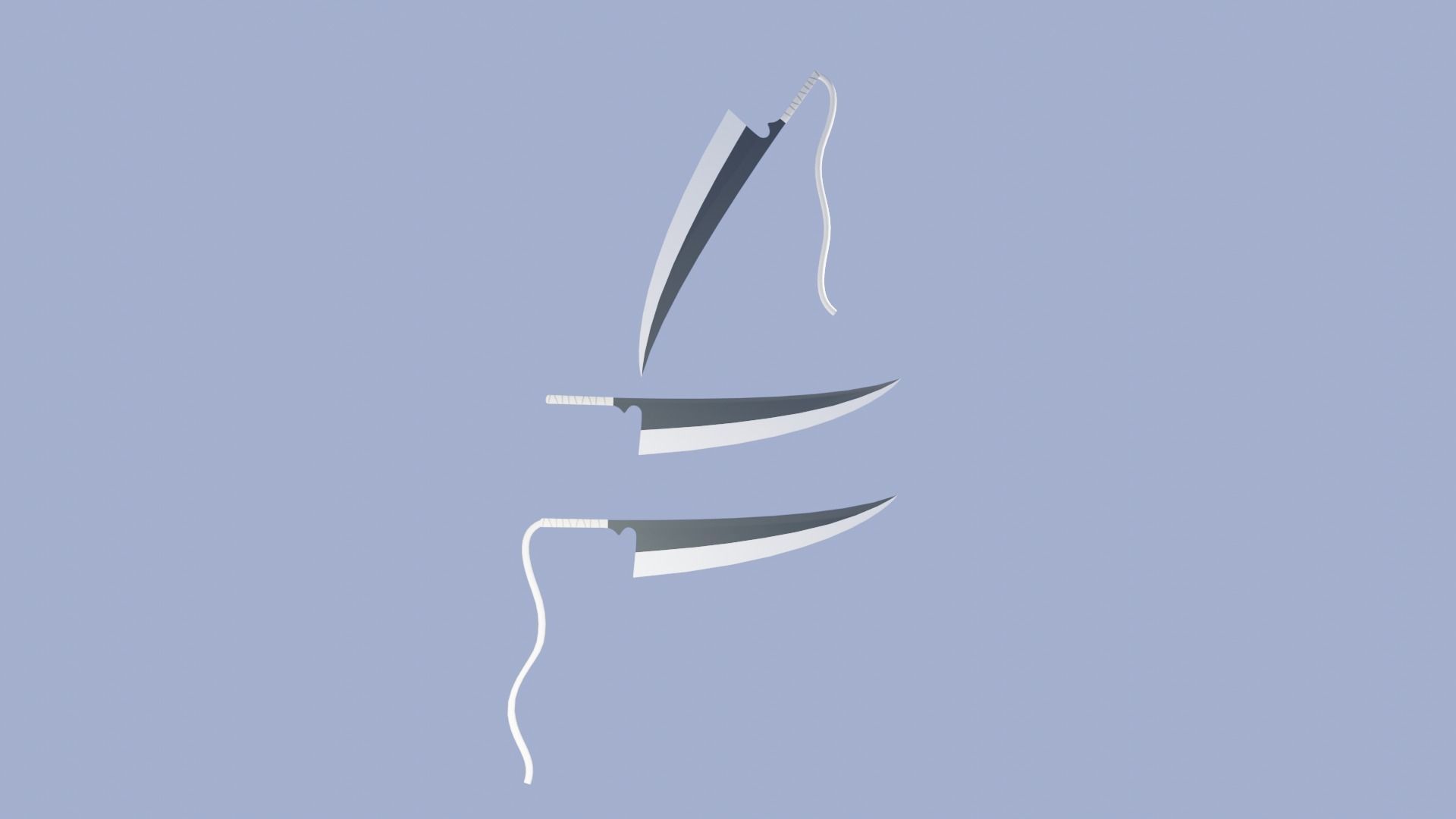 Anime sword Zangetsu Free 3D model_11