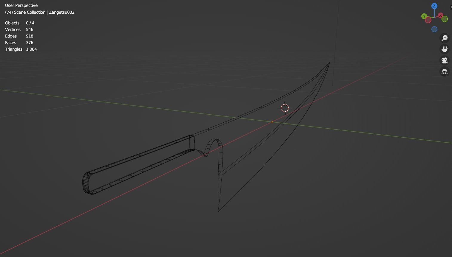 Anime sword Zangetsu Free 3D model_19