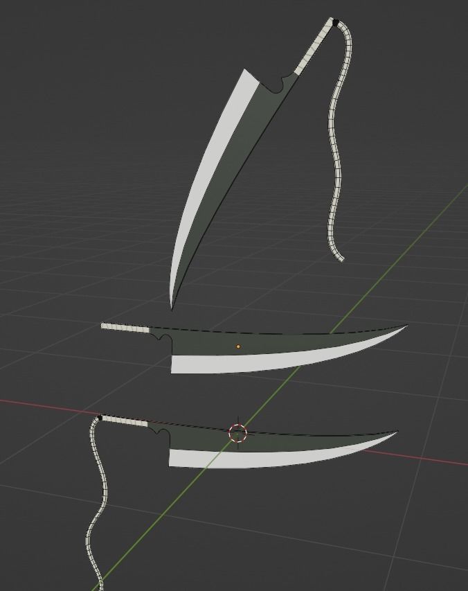 Anime sword Zangetsu Free 3D model_23