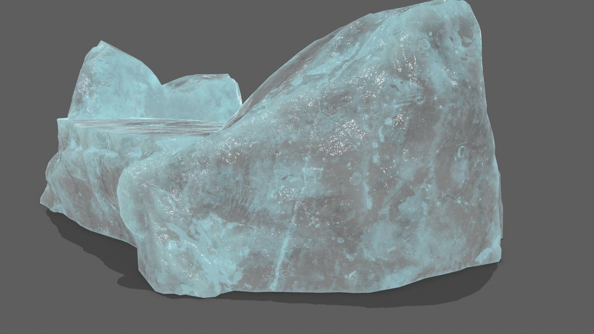 Ice Rock Stair Low-poly 3D model_12