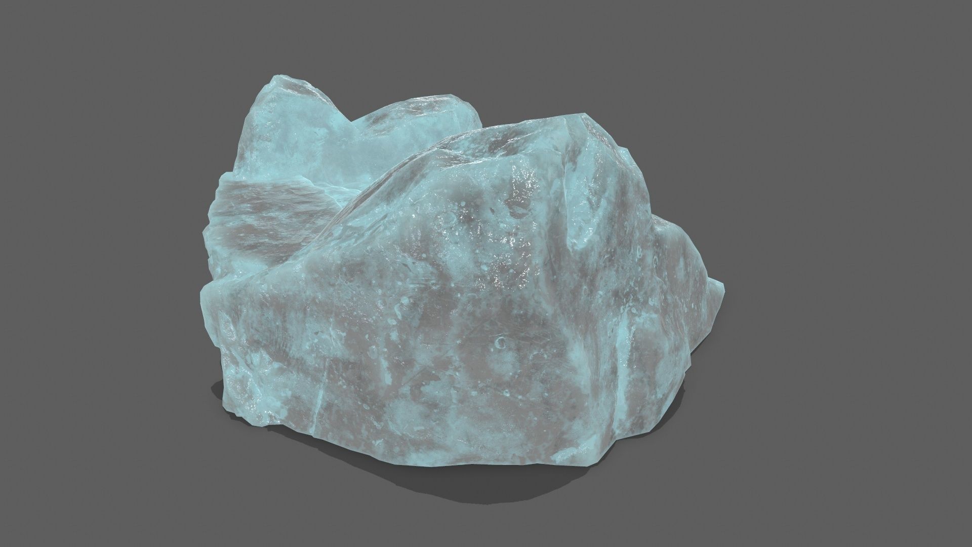 Ice Rock Stair Low-poly 3D model_6