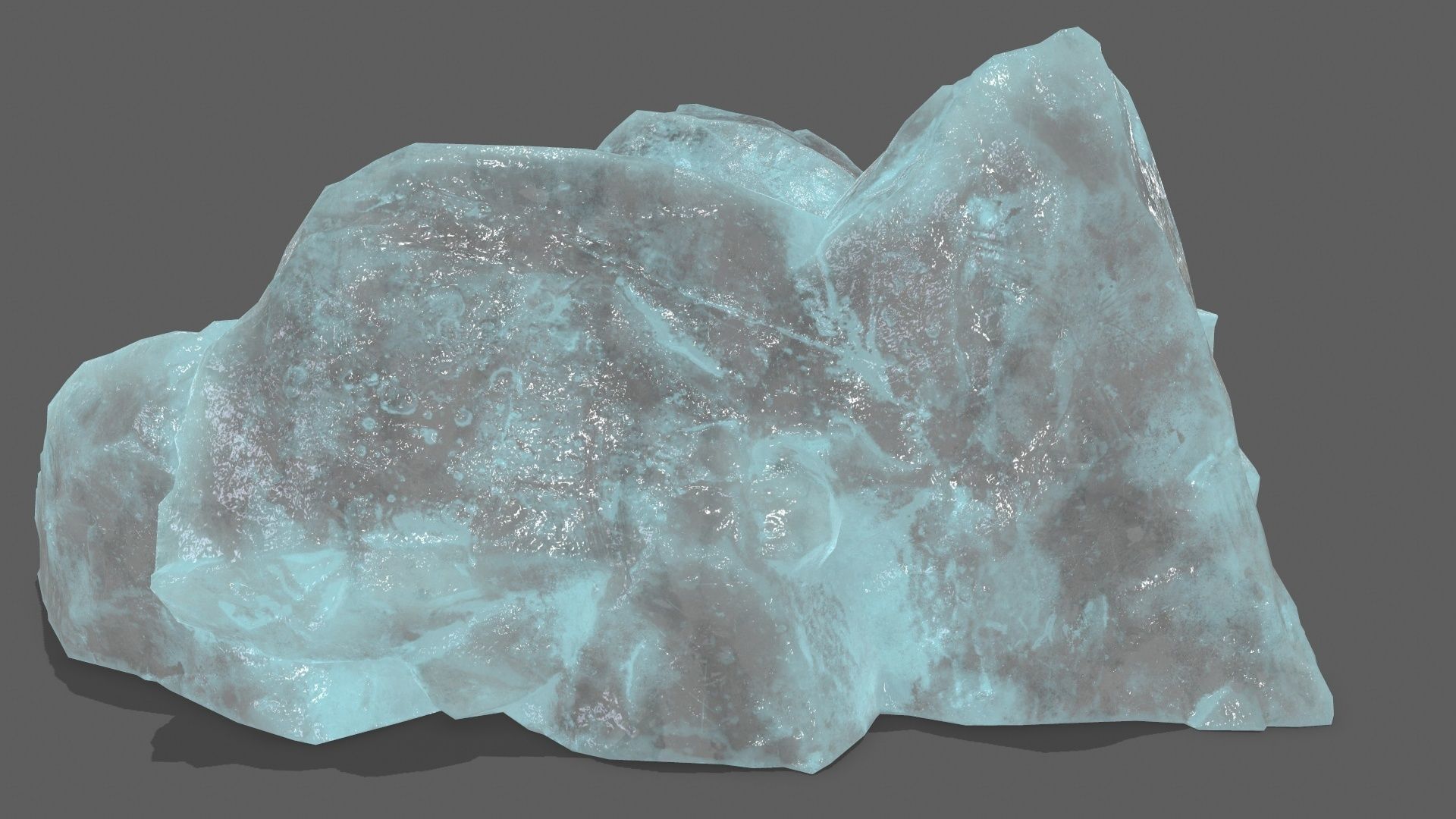 Ice Rock Stair Low-poly 3D model_10