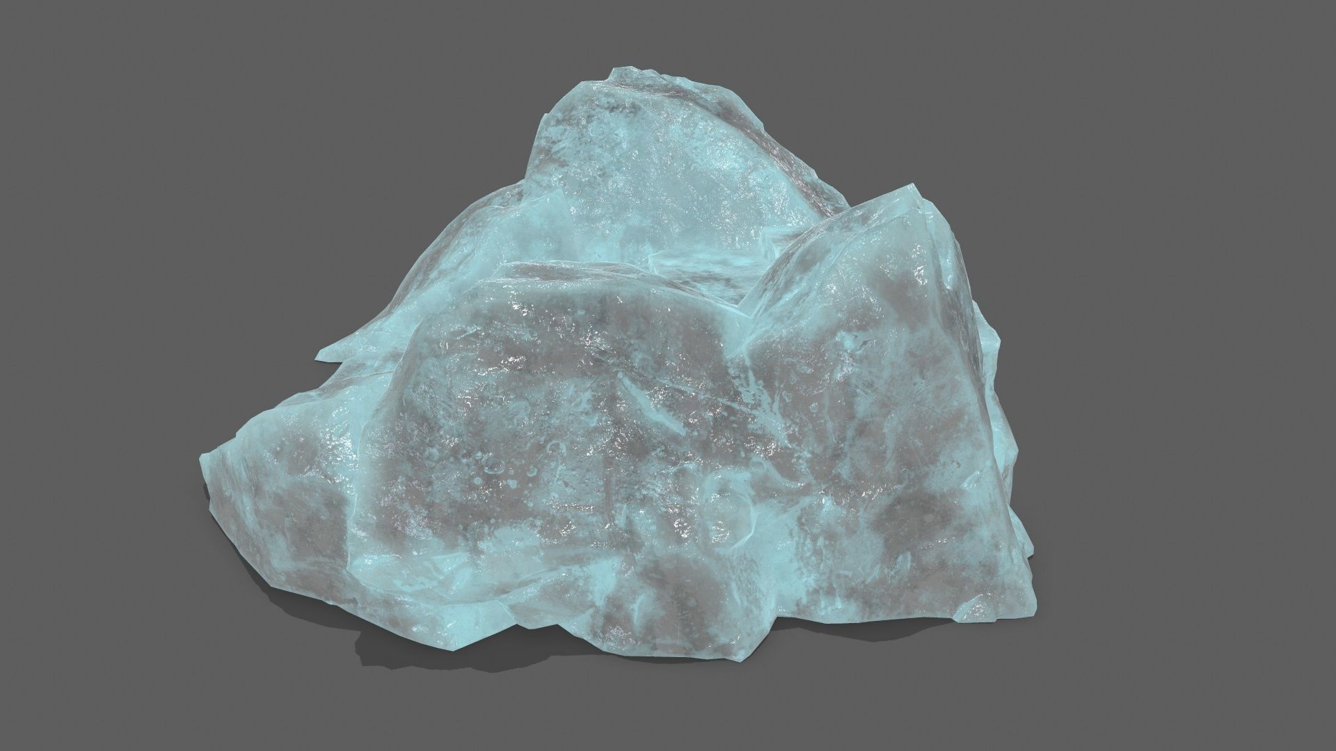 Ice Rock Stair Low-poly 3D model_3