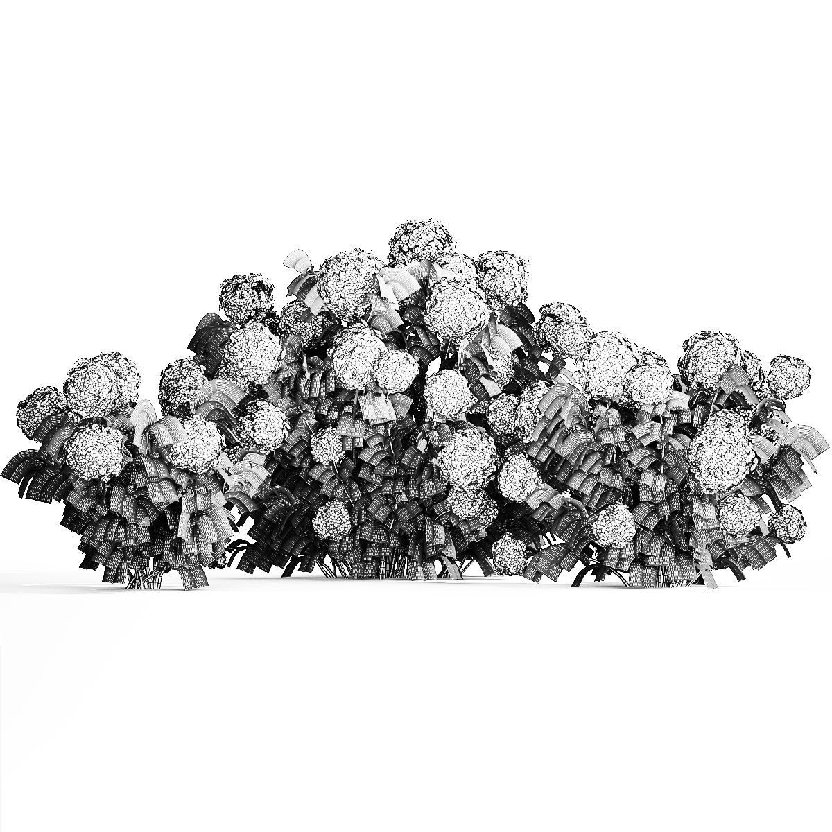 Hydrangea bushes for garden landscaping 1180 3D model_7