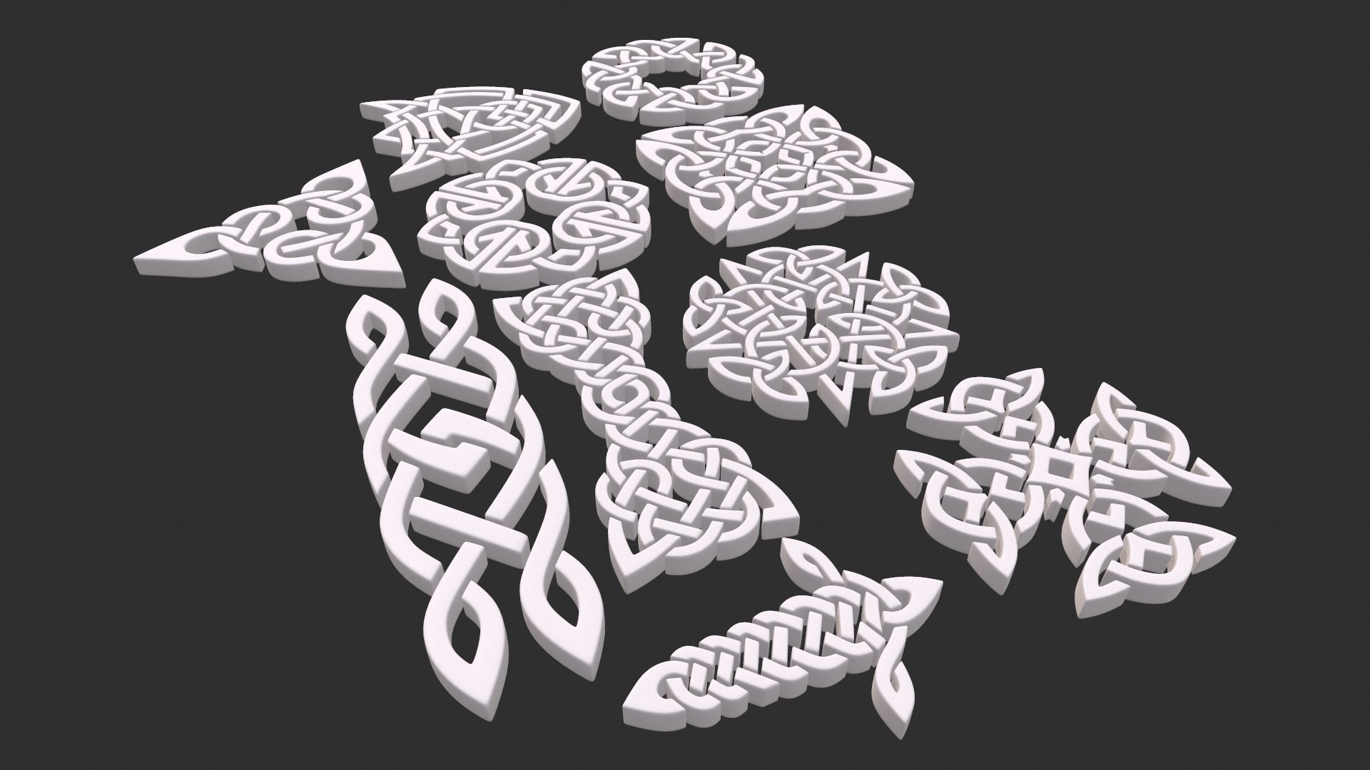 Celtic ornament 3D model_2