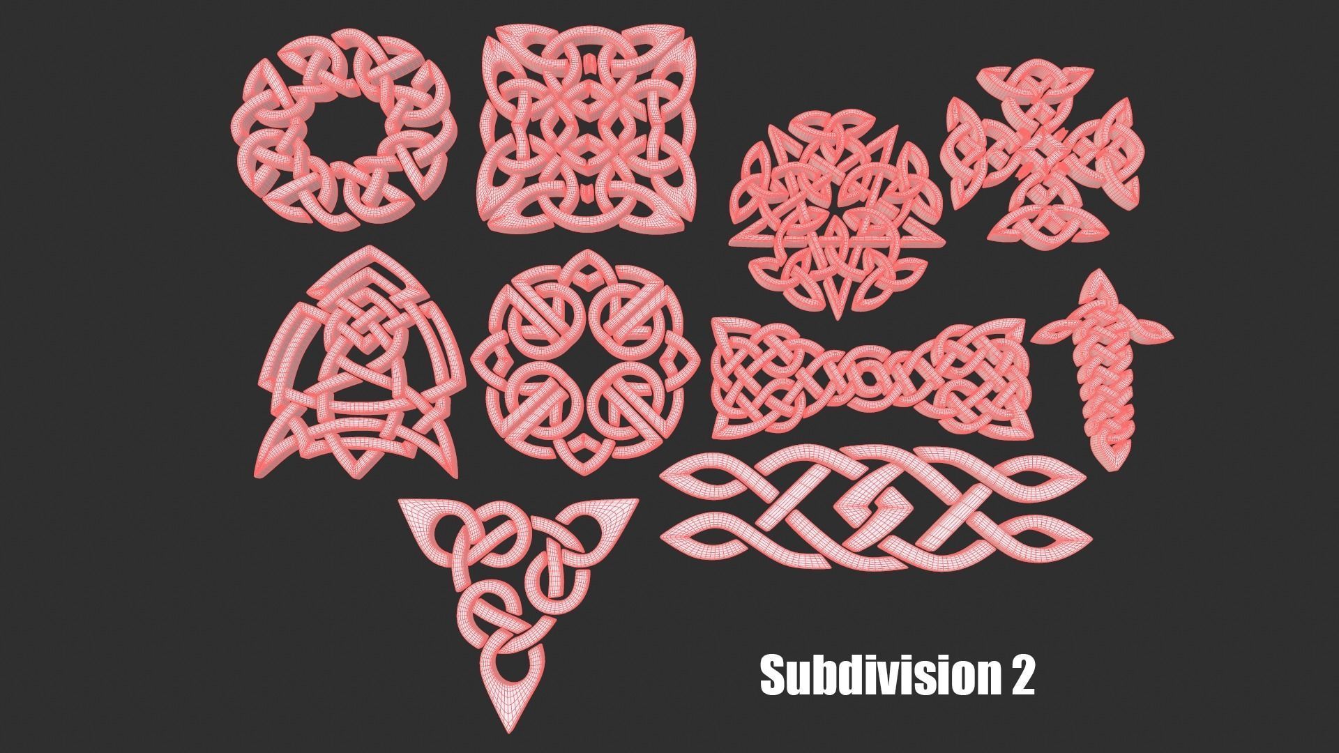 Celtic ornament 3D model_9