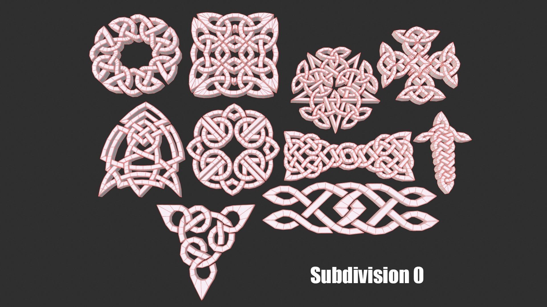 Celtic ornament 3D model_7
