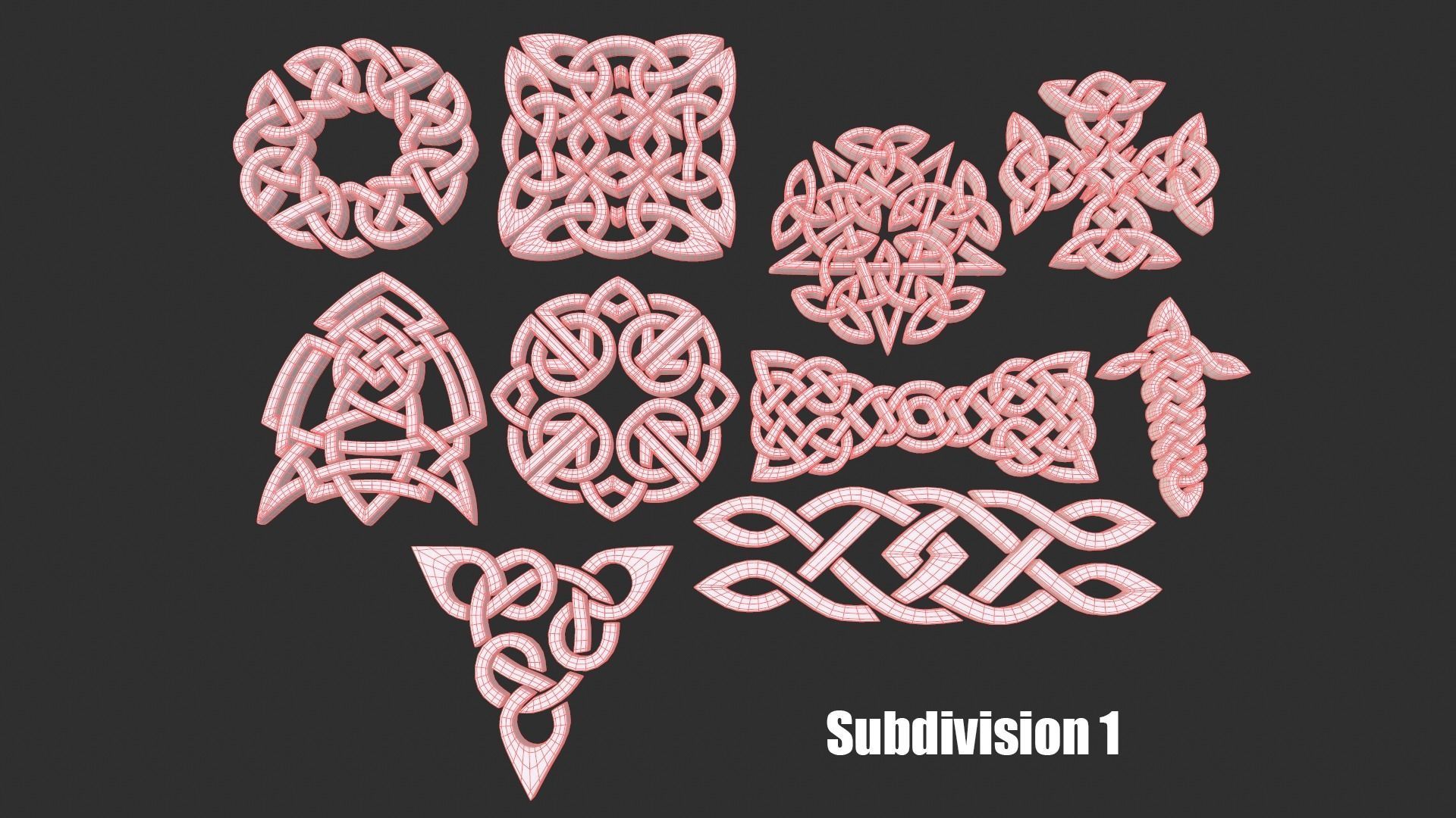 Celtic ornament 3D model_8