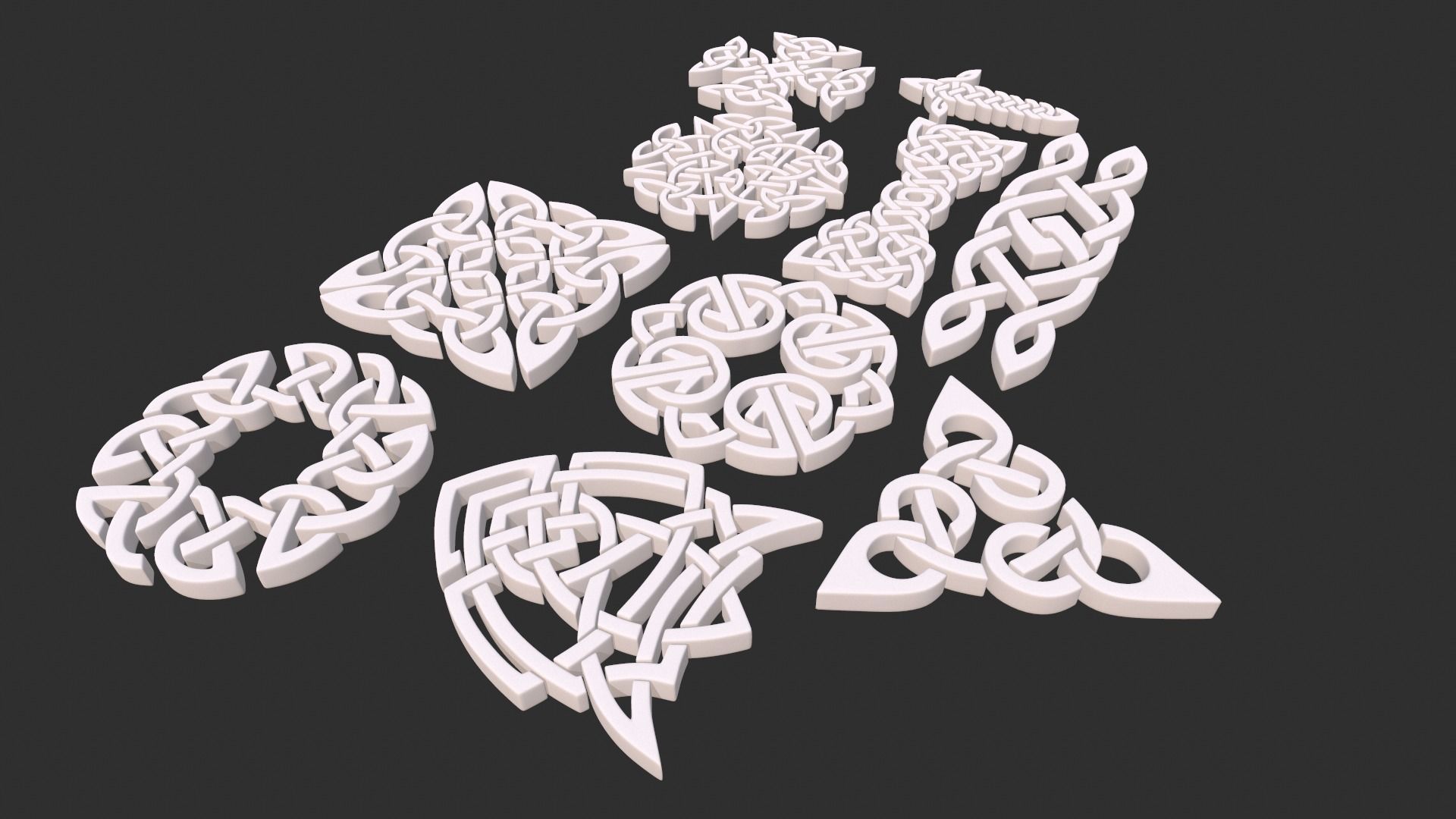 Celtic ornament 3D model_4
