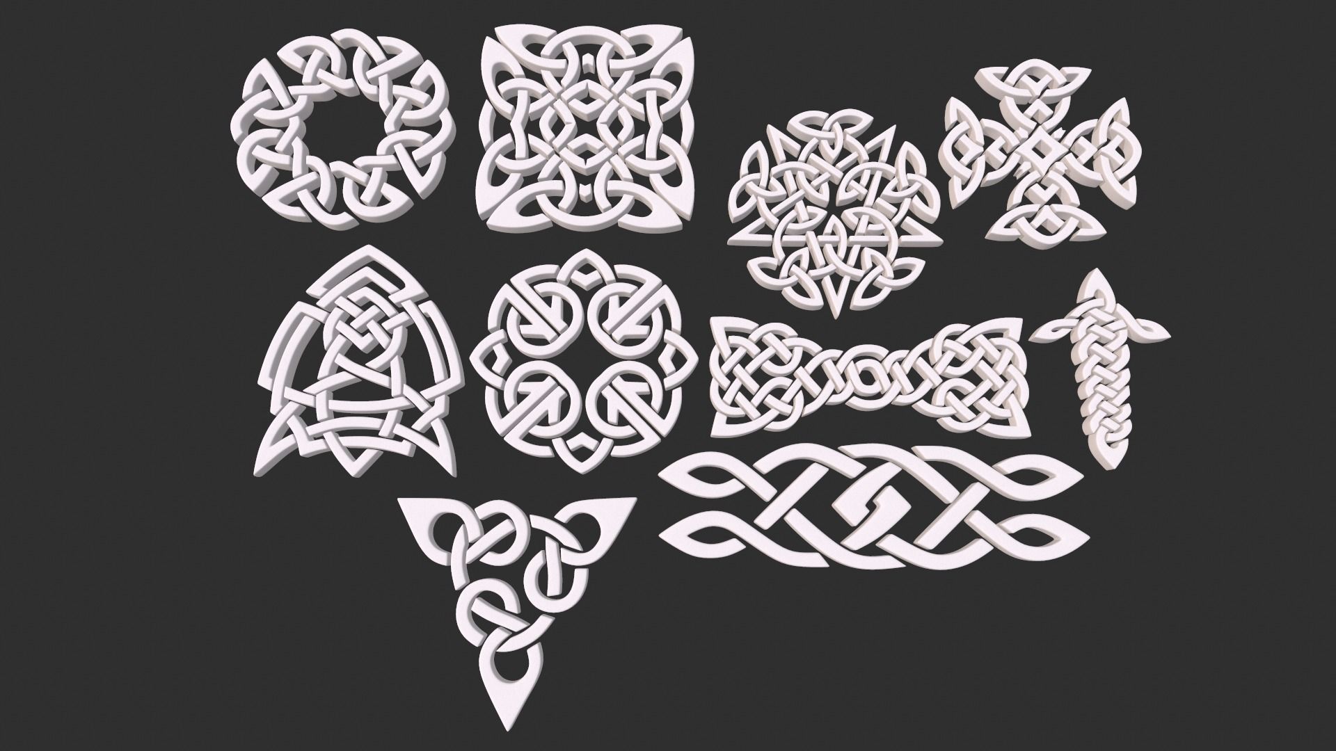 Celtic ornament 3D model_6