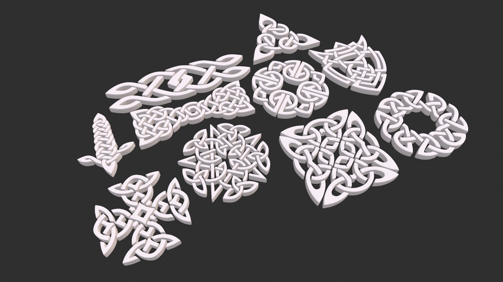 Celtic ornament 3D model_1