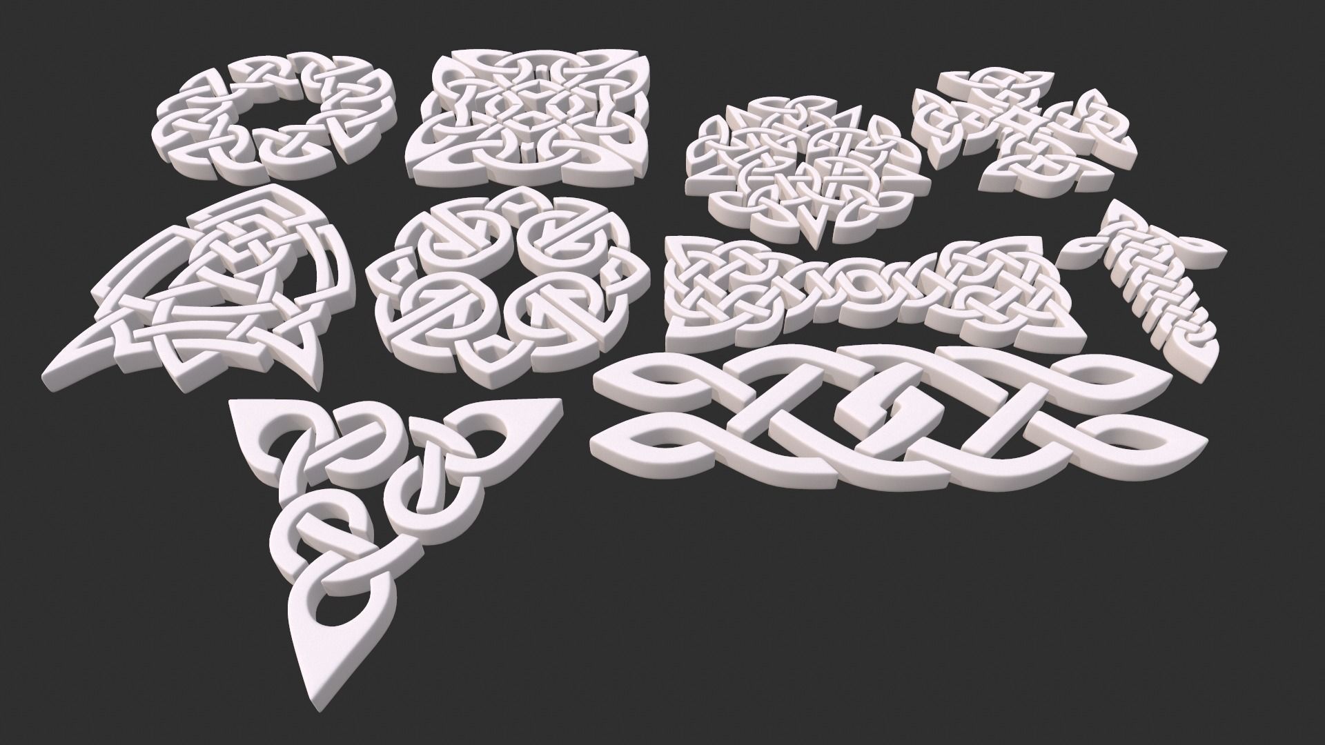 Celtic ornament 3D model_3