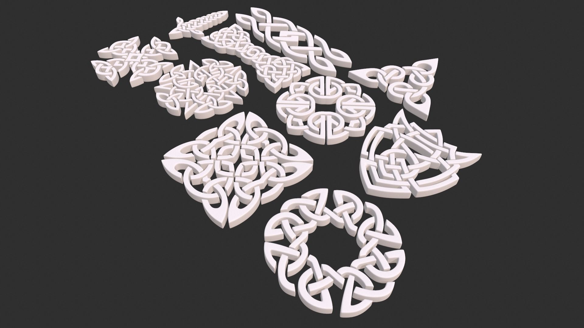 Celtic ornament 3D model_5