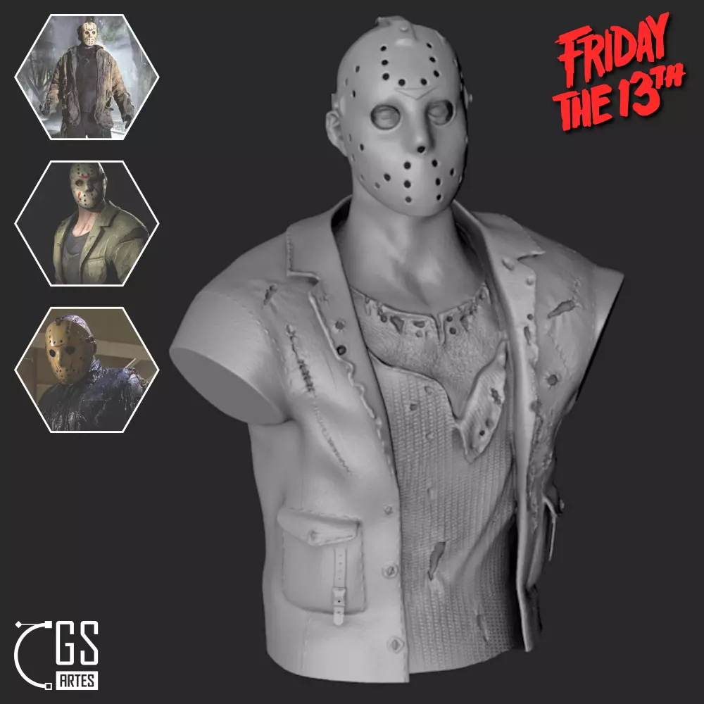 JASON VORHEES - BUST - FRIDAY THE 13TH 3D print model_0