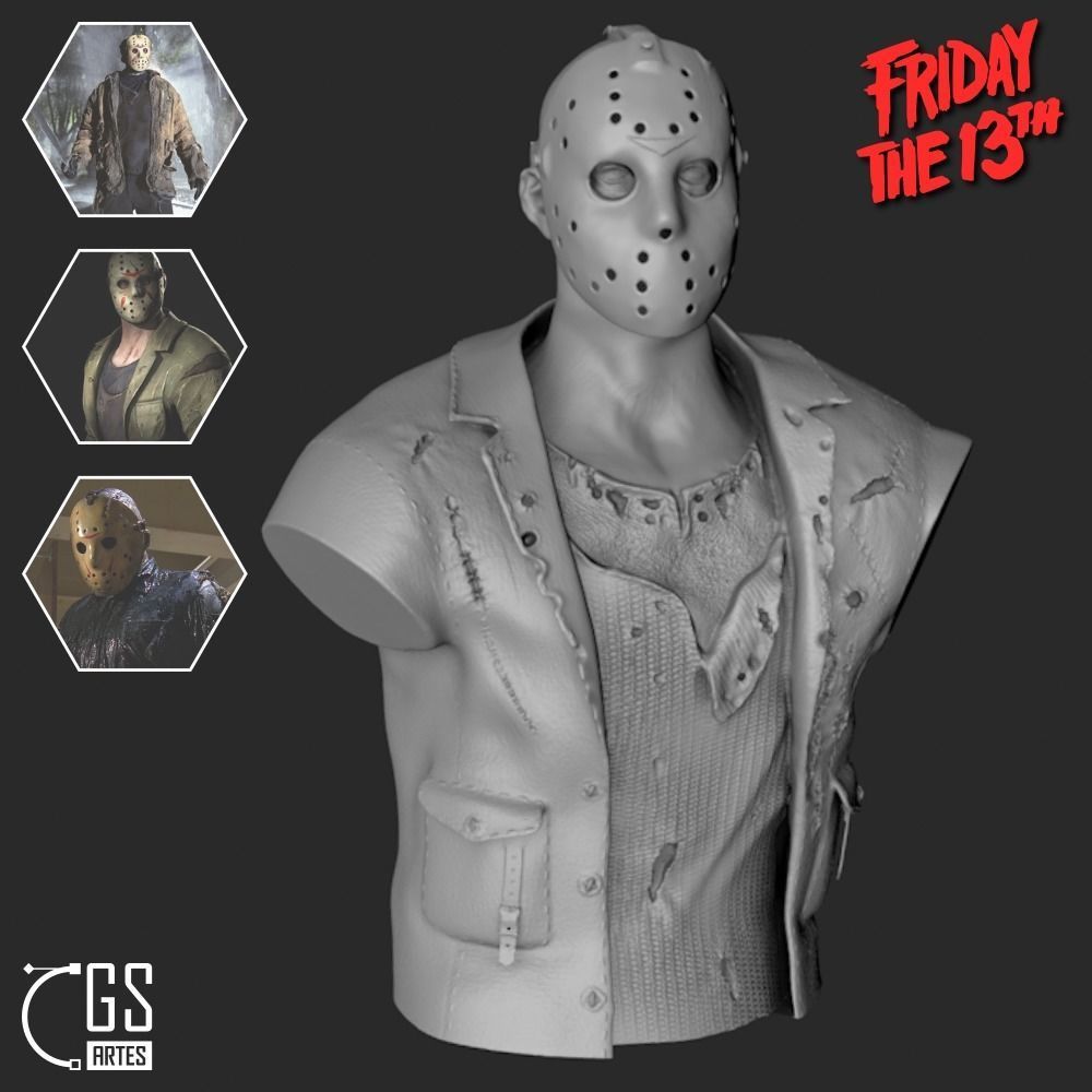 JASON VORHEES - BUST - FRIDAY THE 13TH 3D print model_1