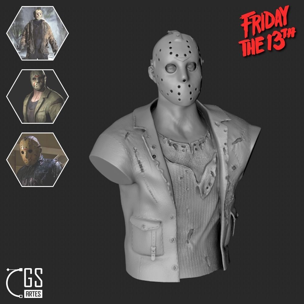 JASON VORHEES - BUST - FRIDAY THE 13TH 3D print model_2