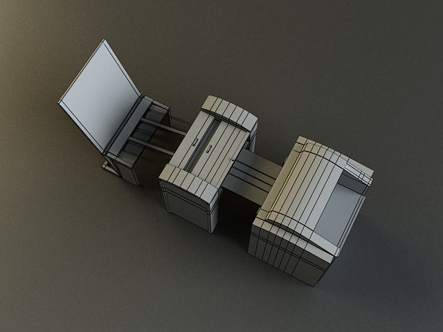 Small Offset Printer 3D model_4