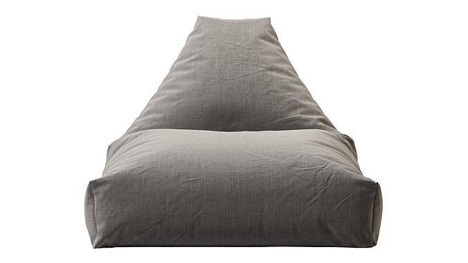 ZARA HOME COTTON POUFFE 3D model 6