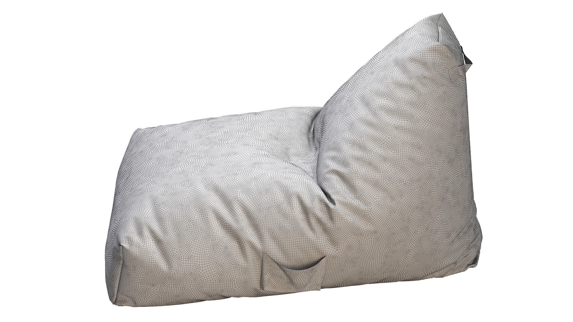 ZARA HOME COTTON POUFFE 3D model CGTrader