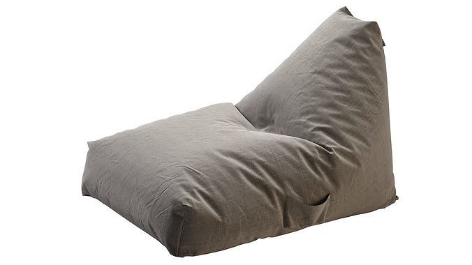 ZARA HOME COTTON POUFFE 3D model 3
